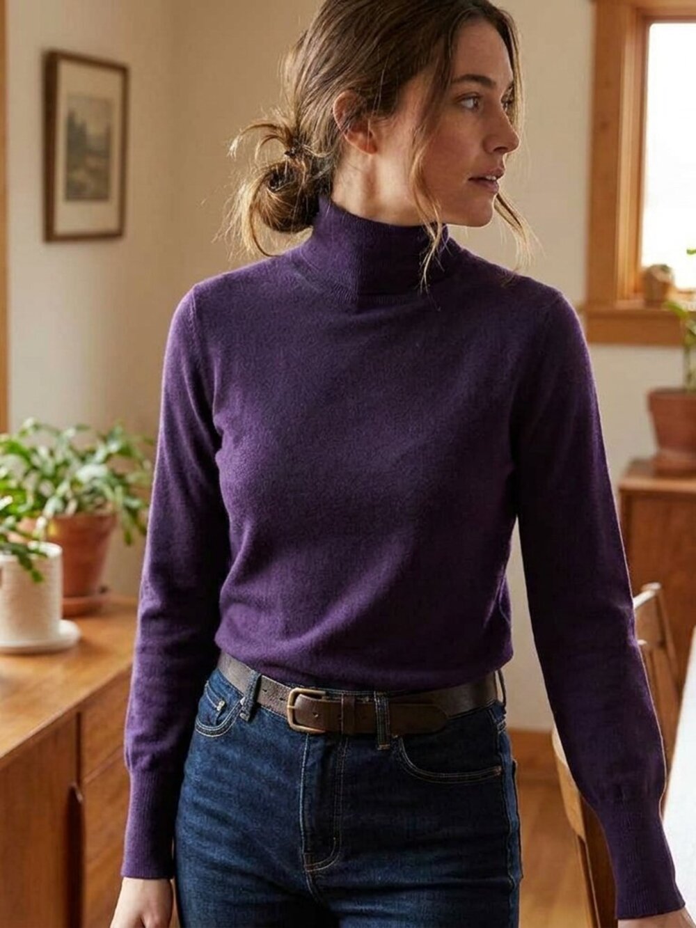Banana Republic | Women’s Cashmere Silk Blend Turtleneck Sweater | Size Small